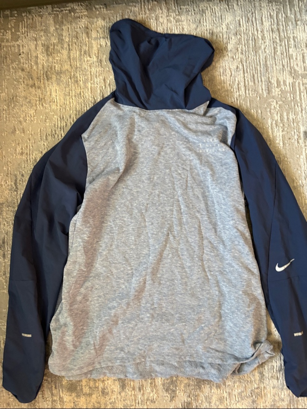 Nike Hooded Pullover - Grey & Navy